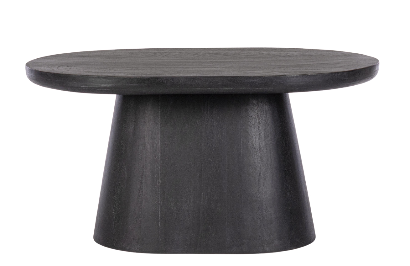 Černý dřevěný konferenční stolek Bizzotto Fuji 80x56 cm