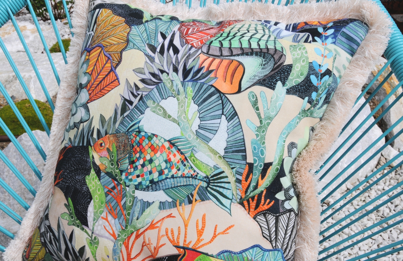 Set dvou venkovních povlaků na polštář Marine Aztec II