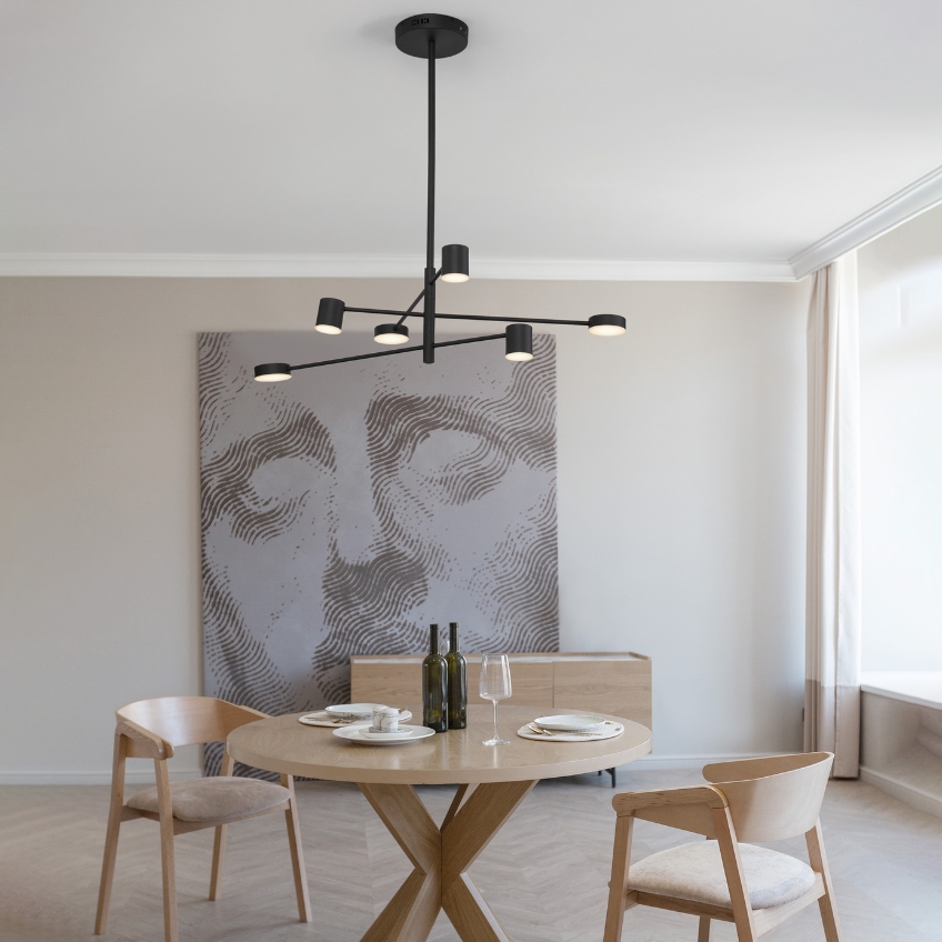 Černé kovové závěsné světlo Nova Luce Nordik 100 cm -fv-interier-25