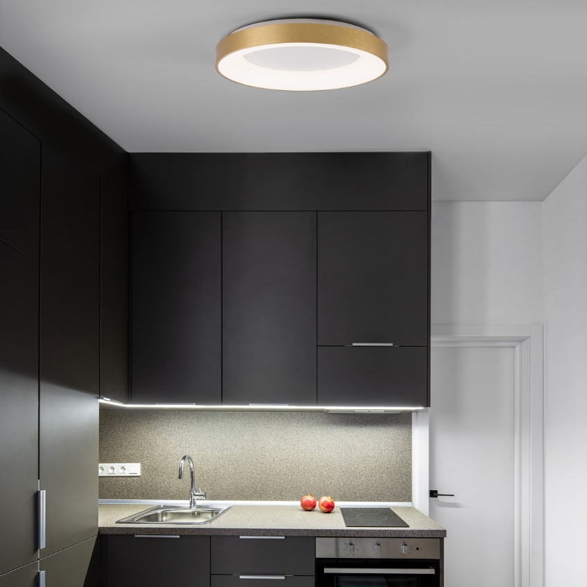 Zlaté stropní LED světlo Nova Luce Rando Thin 60 cm