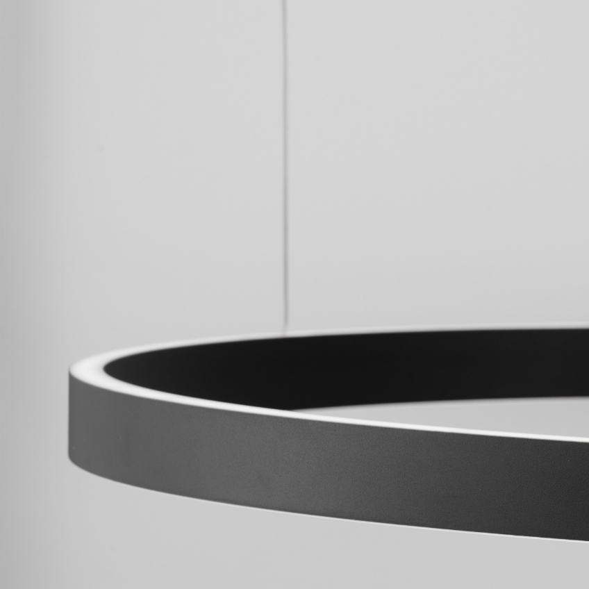Černé kovové závěsné LED světlo Nova Luce Elowen 98 cm