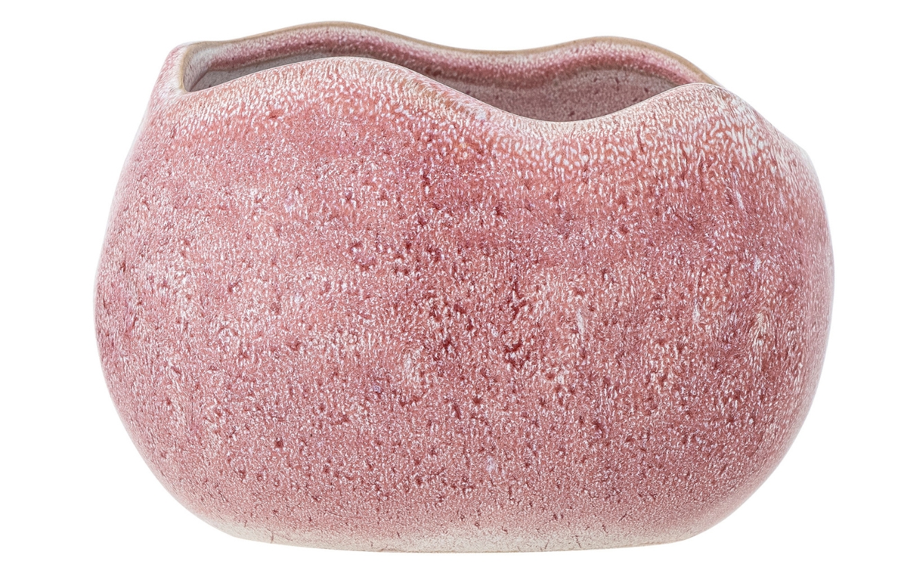 Růžový kameninový květináč Bloomingville Pennie 16,5 x 13 cm