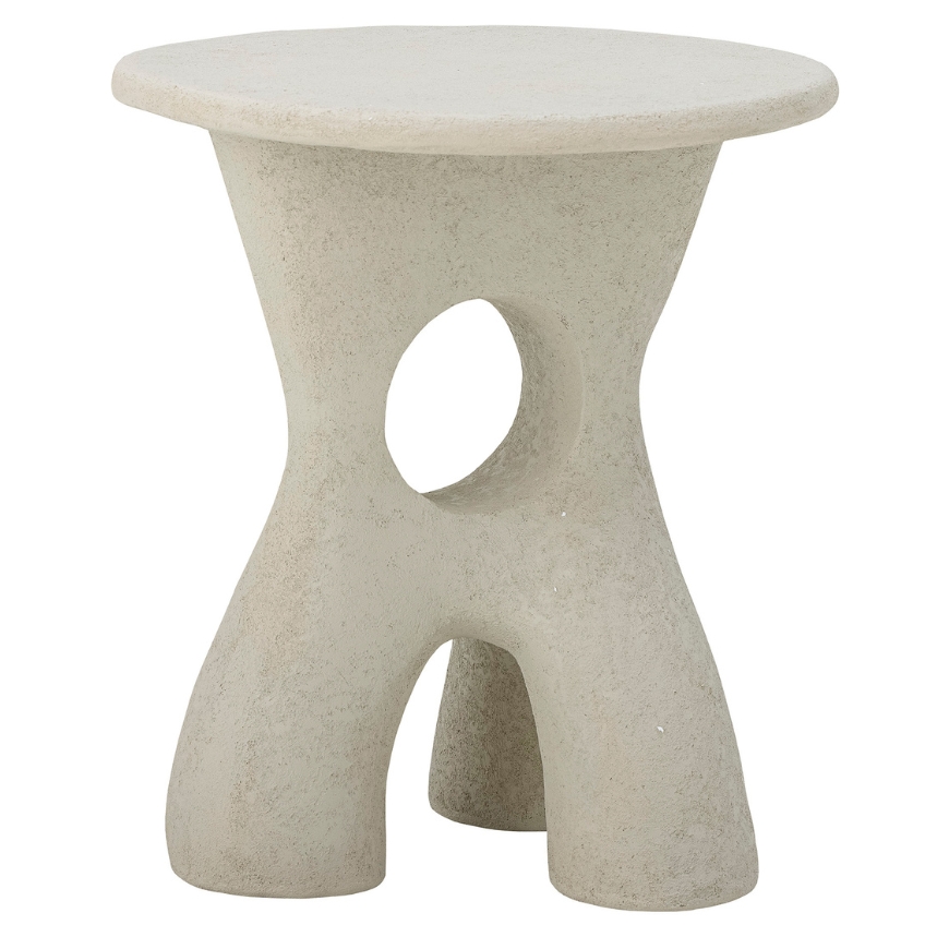 Bloomingville B&iacute;l&yacute; odkl&aacute;dac&iacute; stolek Amiee 37,5 cm