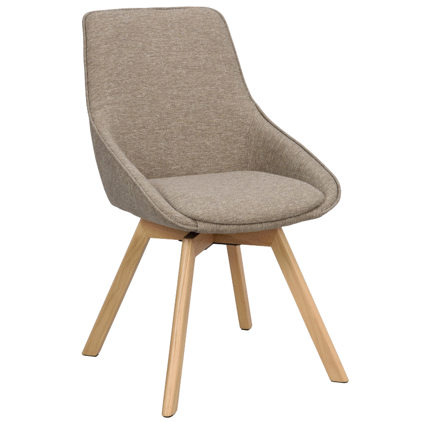 Tmavě b&eacute;žov&aacute; otočn&aacute; j&iacute;deln&iacute; židle ROWICO ALISON