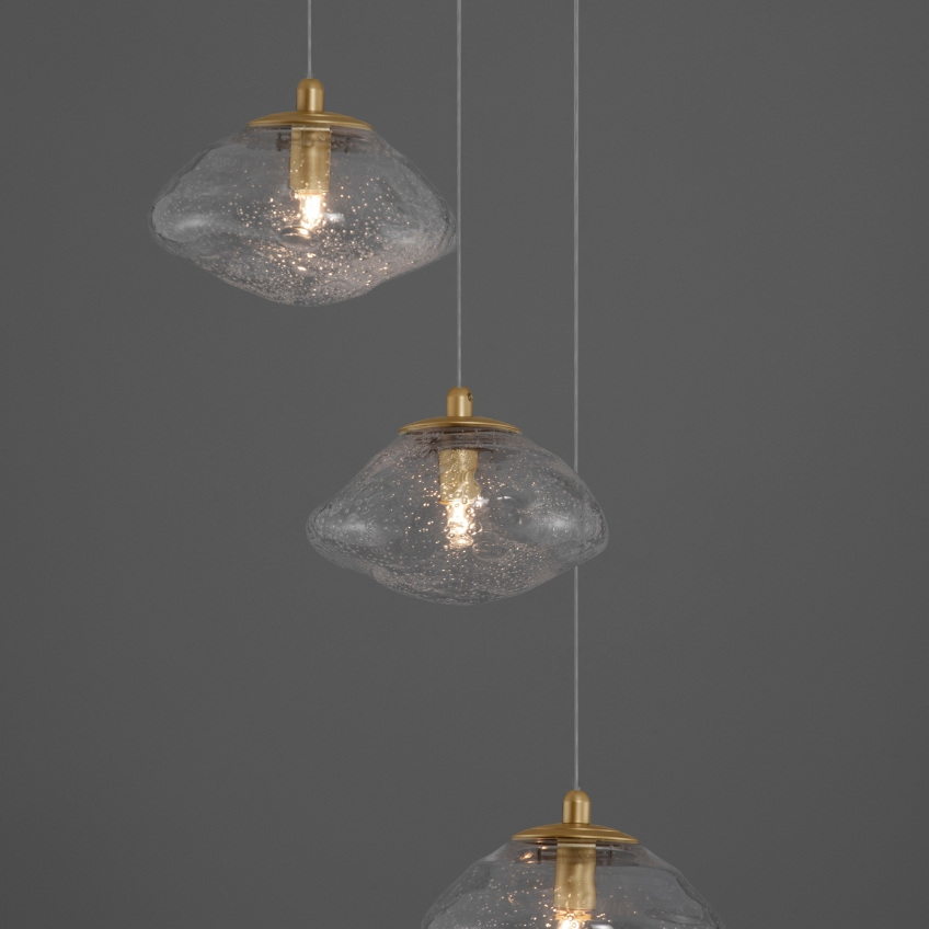 Skleněné závěsné světlo Nova Luce King 25 cm