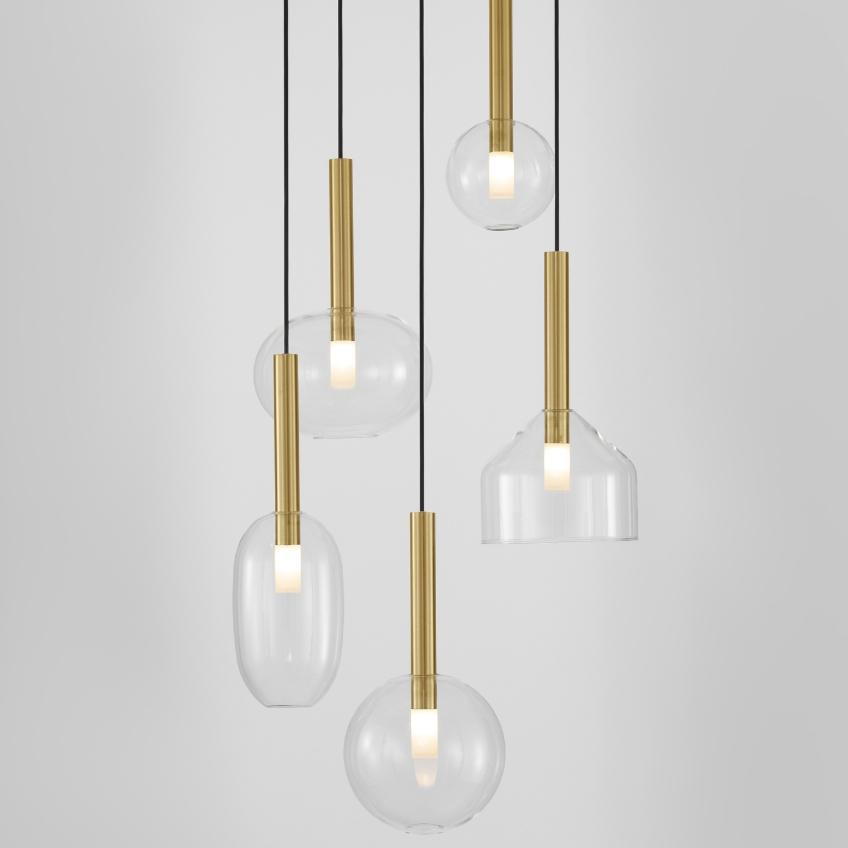 Závěsné skleněné světlo Nova Luce Amelia 60 cm