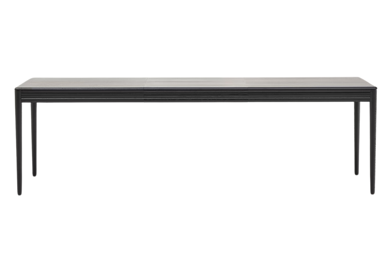 Černý dubový rozkládací jídelní stůl Kave Home Lenon 160-240 x 90 cm