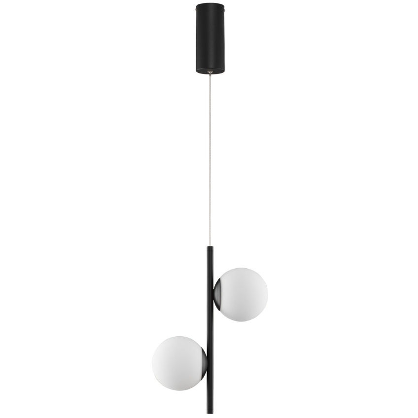 Opálově bílé skleněné závěsné LED světlo Nova Luce Nuvole 28,5 cm