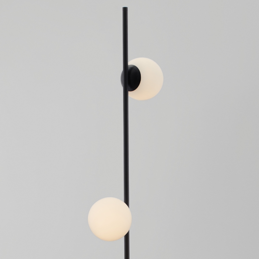 Opálově bílá skleněná stojací LED lampa Nova Luce Nuvole 169,5 cm