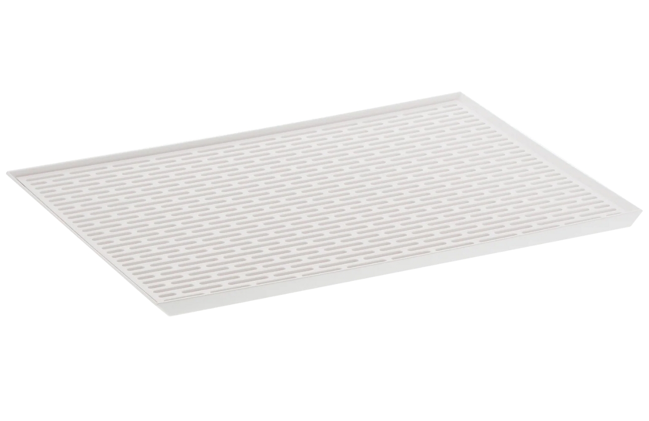 Bílá plastová odkapávací podložka Yamazaki Tower 42,5 x 30,7 cm