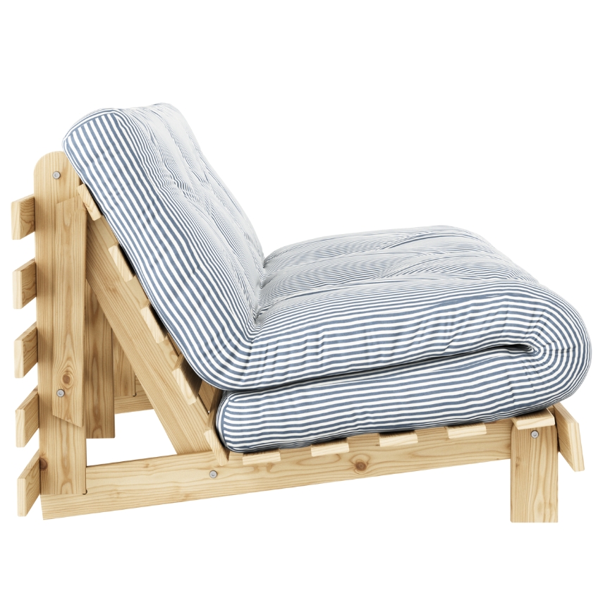 Modro-bílá dvoumístná rozkládací pohovka Karup Design Roots 160 cm