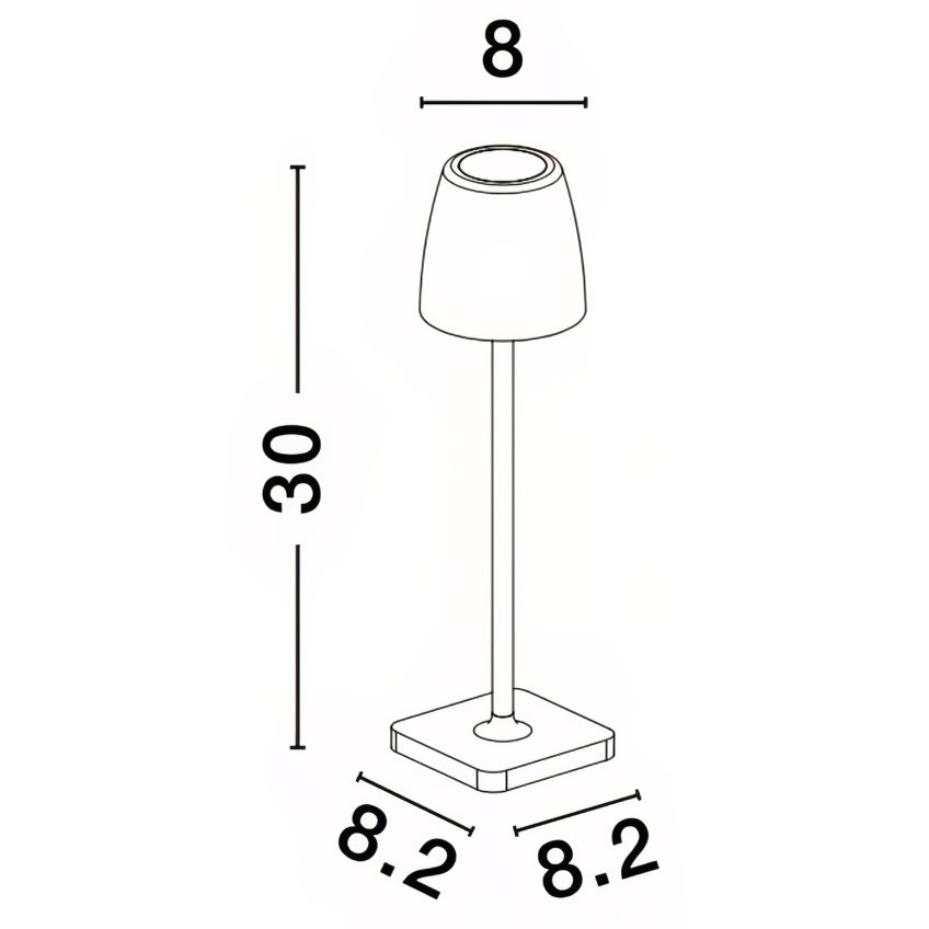 Bílá kovová nabíjecí stolní LED lampa Nova Luce Colt S