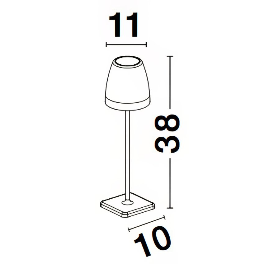 Bílá kovová nabíjecí stolní LED lampa Nova Luce Colt II. M