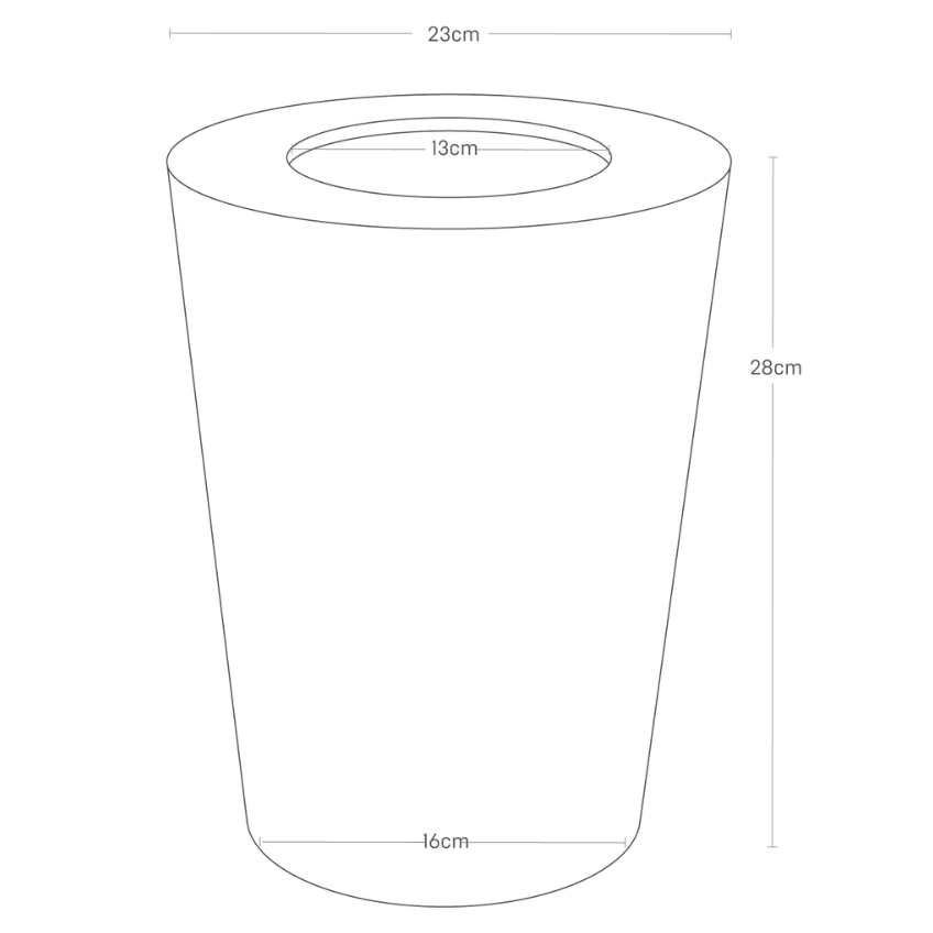 Černý kulatý kovový odpadkový koš Yamazaki Rin 10 l