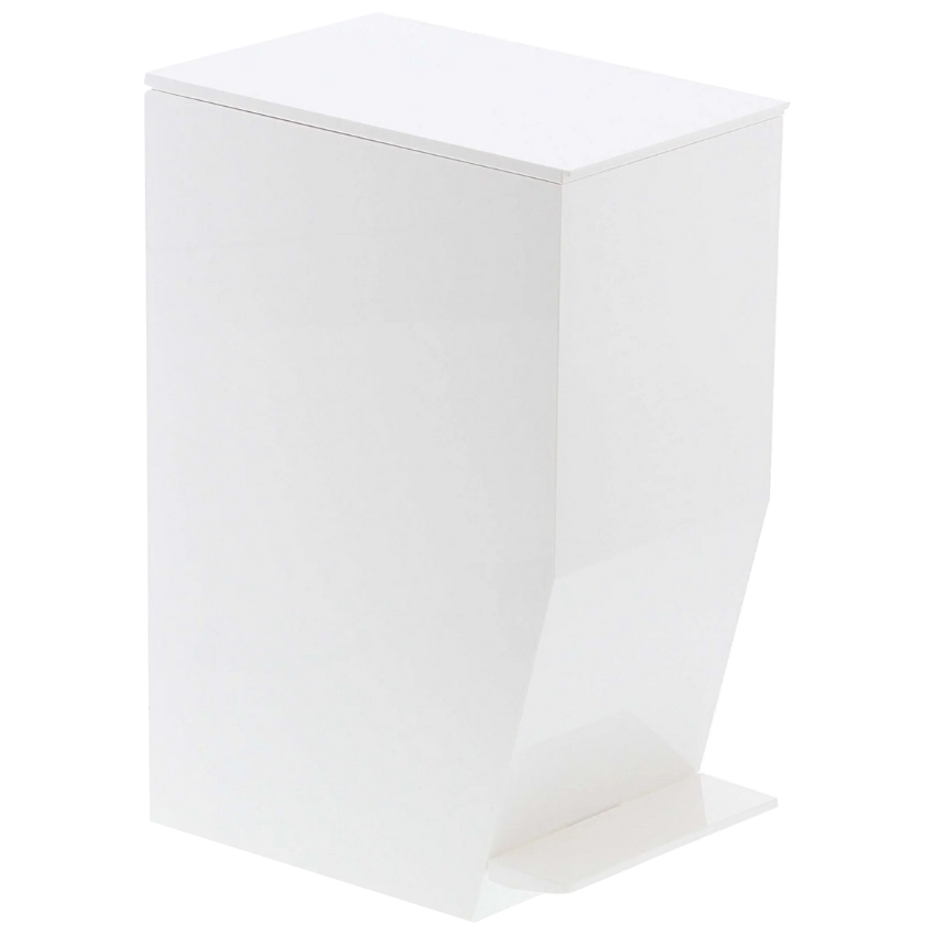 Bílý plastový pedálový odpadkový koš Yamazaki Tower 3,9 l