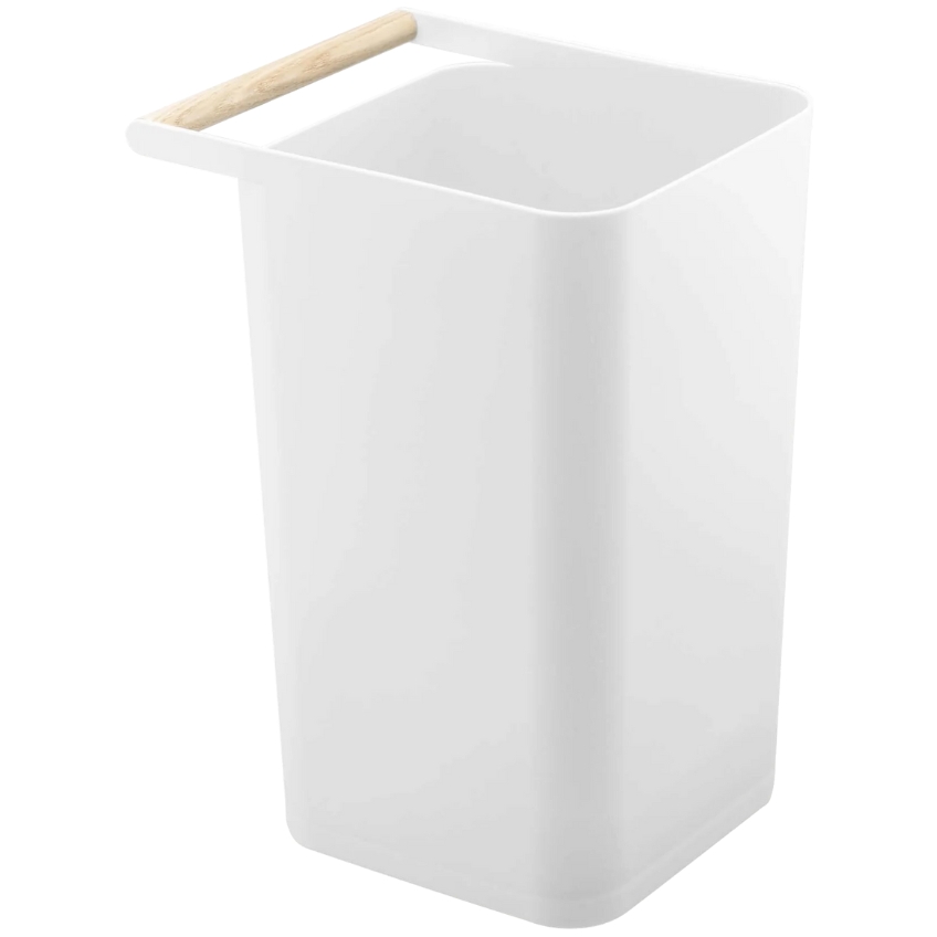 Bílý plastový odpadkový koš Yamazaki Como 9,5 l
