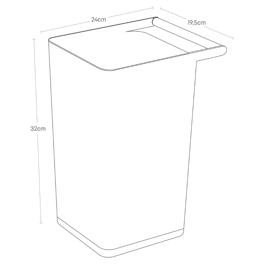 Hnědý plastový odpadkový koš Yamazaki Como 9,5 l