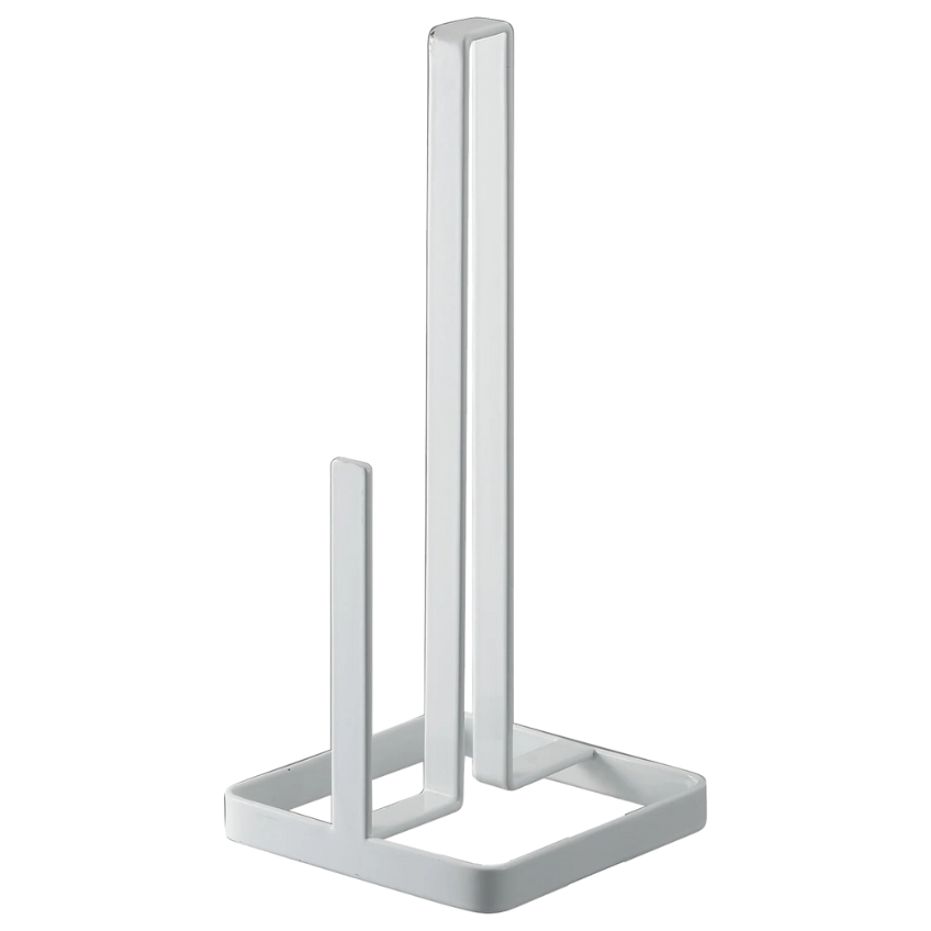 Bílý kovový držák na roli kuchyňských utěrek Yamazaki Tower 26,5 cm