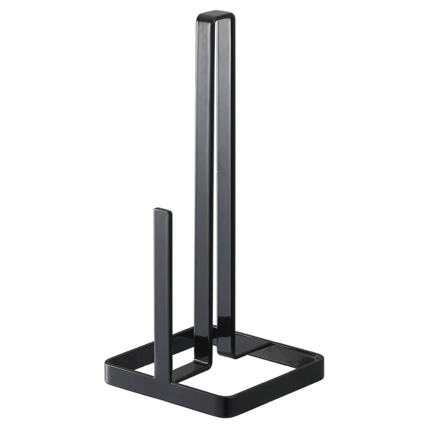 Černý kovový držák na roli kuchyňských utěrek Yamazaki Tower 26,5 cm