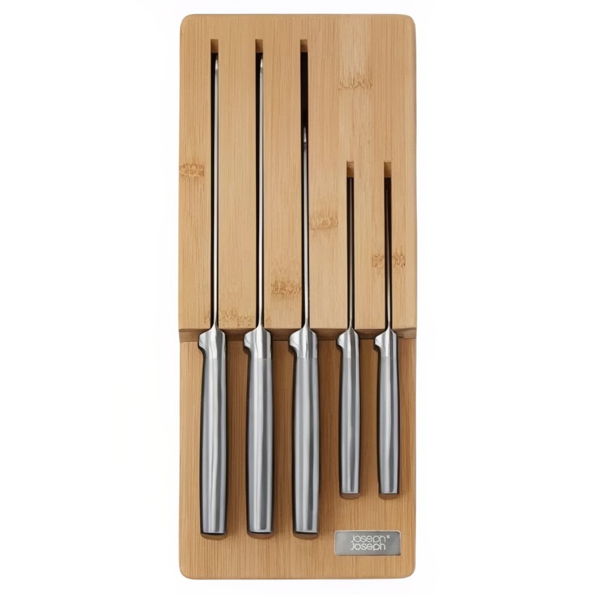 Joseph Joseph Sada nerezových nožů s organizérem Elevate Bamboo, 5 ks