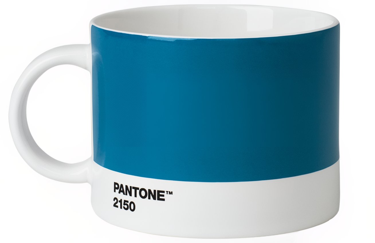 Modr&yacute; porcel&aacute;nov&yacute; hrnek Pantone Blue 2150 475 ml