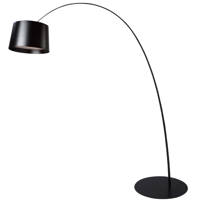 Černá kovová stojací lampa Angel Cerdá No. 8064, 214 cm