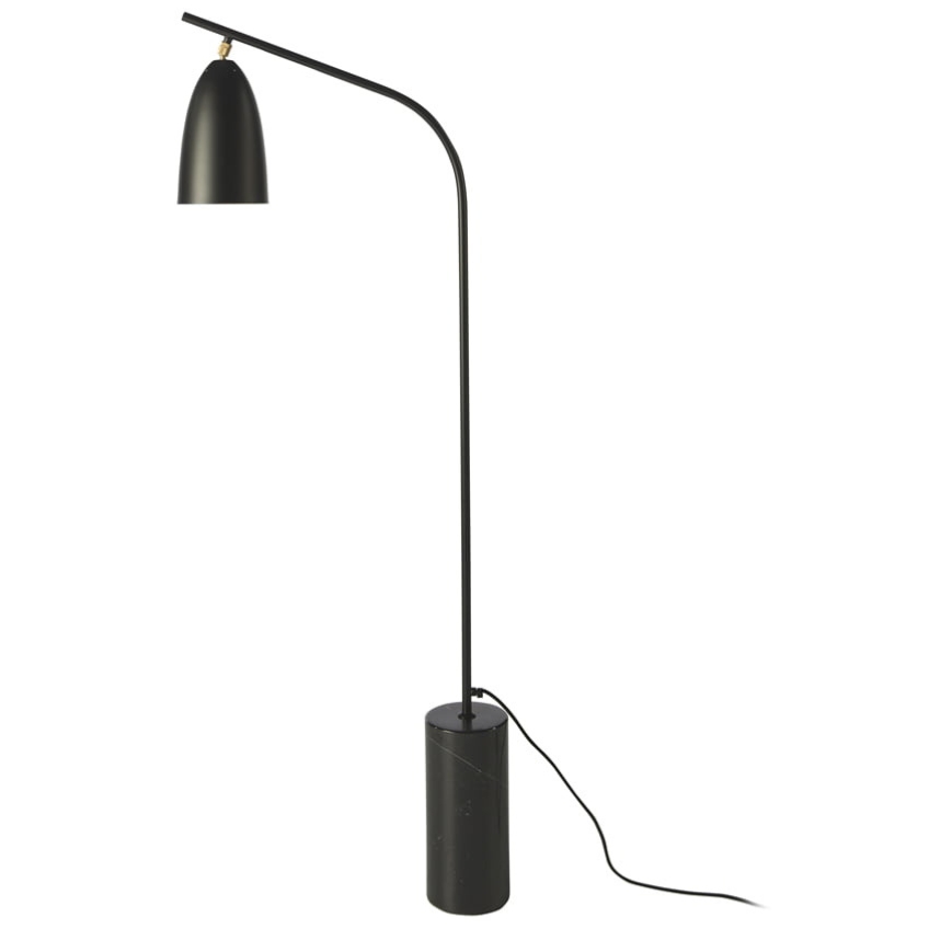 Černá kovová stojací lampa Angel Cerdá No. 8051, 147 cm