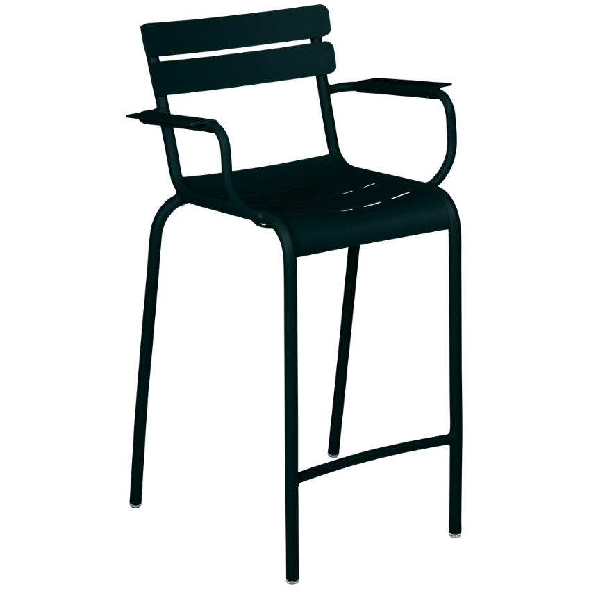 Černá kovová barová židle Fermob Luxembourg 69,5 cm