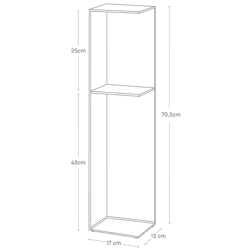 Černý kovový organizér na toaletu Yamazaki Tower 70,5 cm