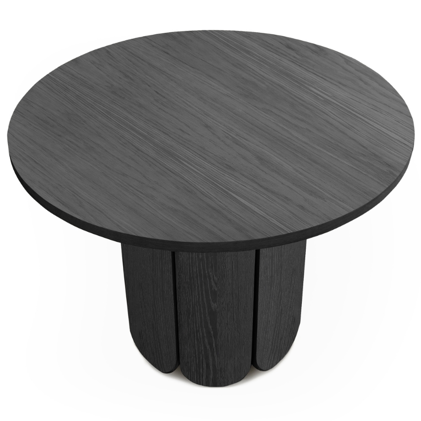 Černý dubový jídelní stůl Woodman Soft 98 cm