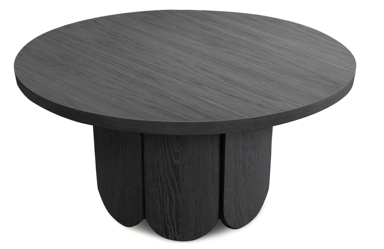 Černý dubový konferenční stolek Woodman Soft 78 cm