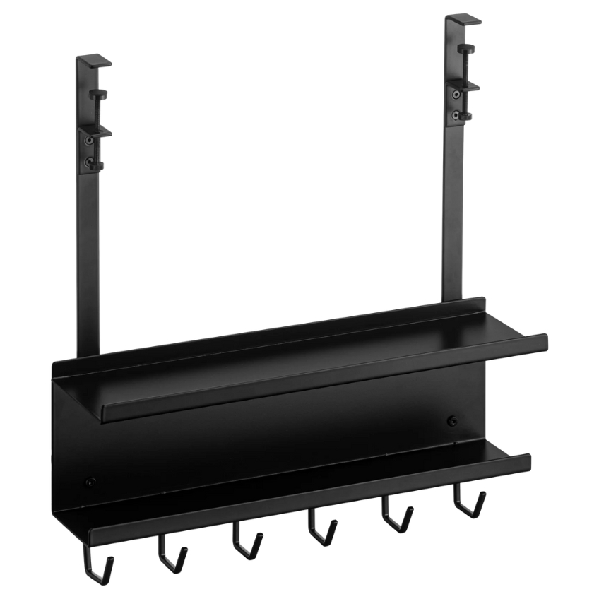 Černý kovový organizér na kabely Yamazaki Smart 43 x 11,5 cm