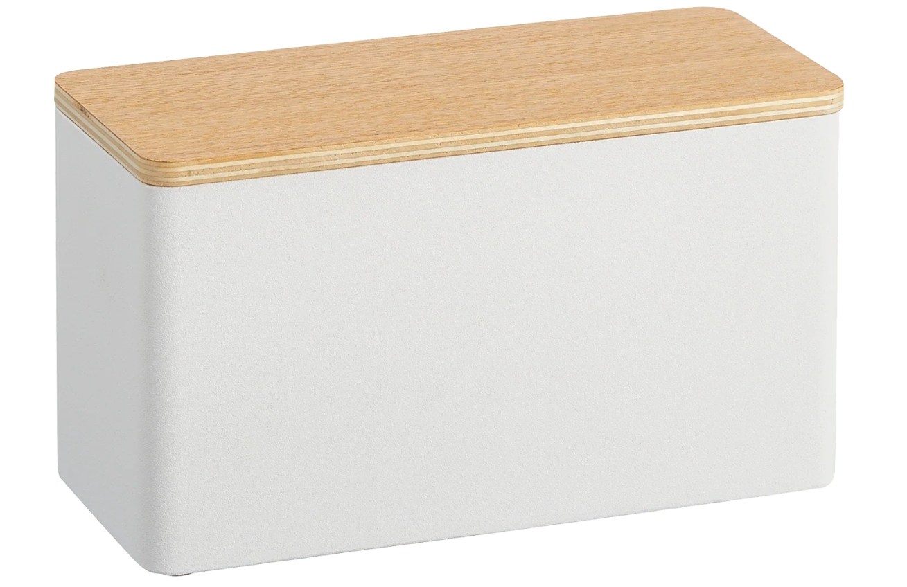 Bílý kovový úložný box Yamazaki Rin 23 x 10,5 cm