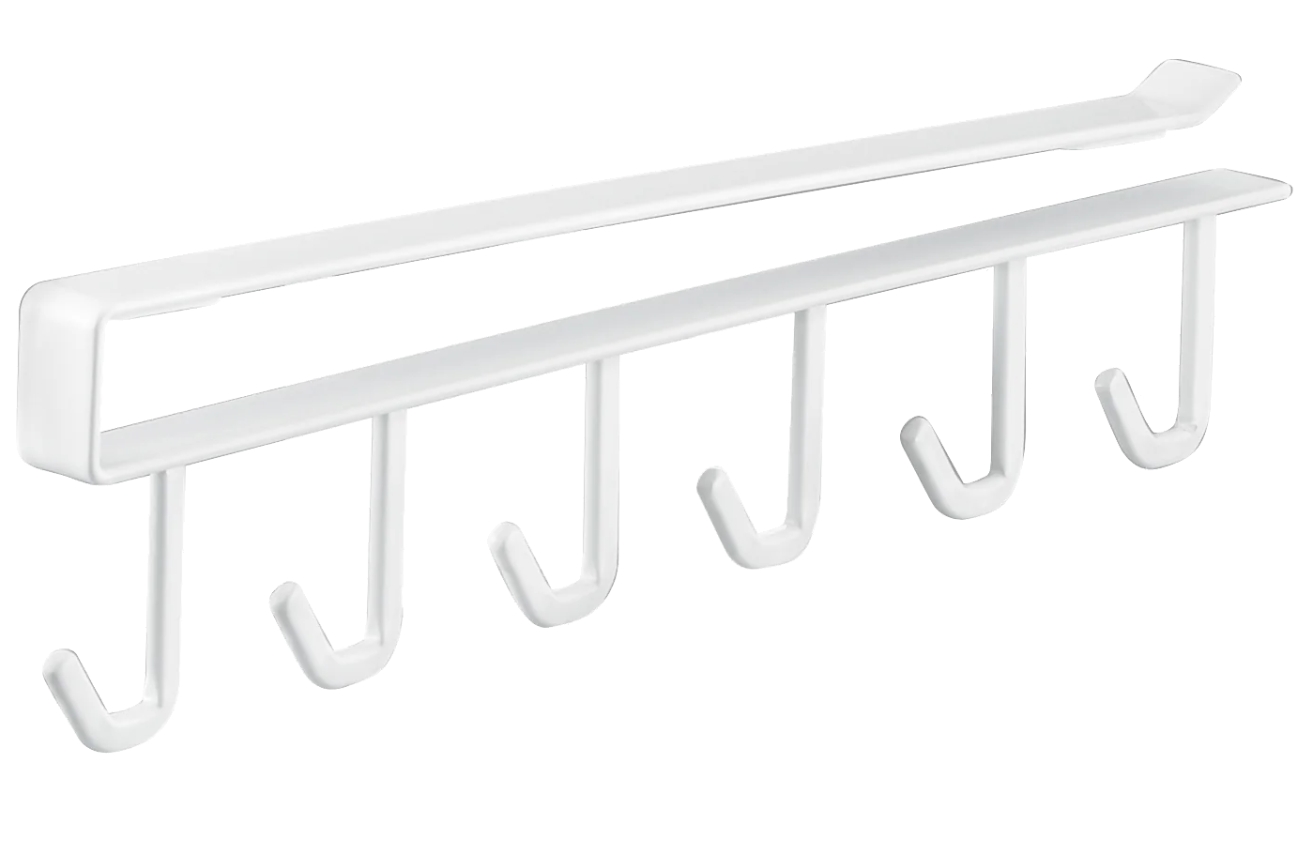 B&iacute;l&eacute; kovov&eacute; z&aacute;věsn&eacute; h&aacute;čky Yamazaki Tower 26 cm