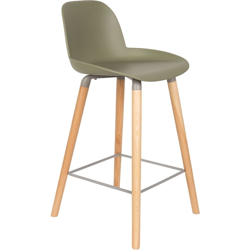 Zelen&aacute; plastov&aacute; barov&aacute; židle ZUIVER ALBERT KUIP 65 cm