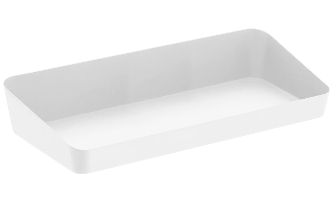 Bílý kovový podnos Yamazaki Amenity 30 x 13,5 cm