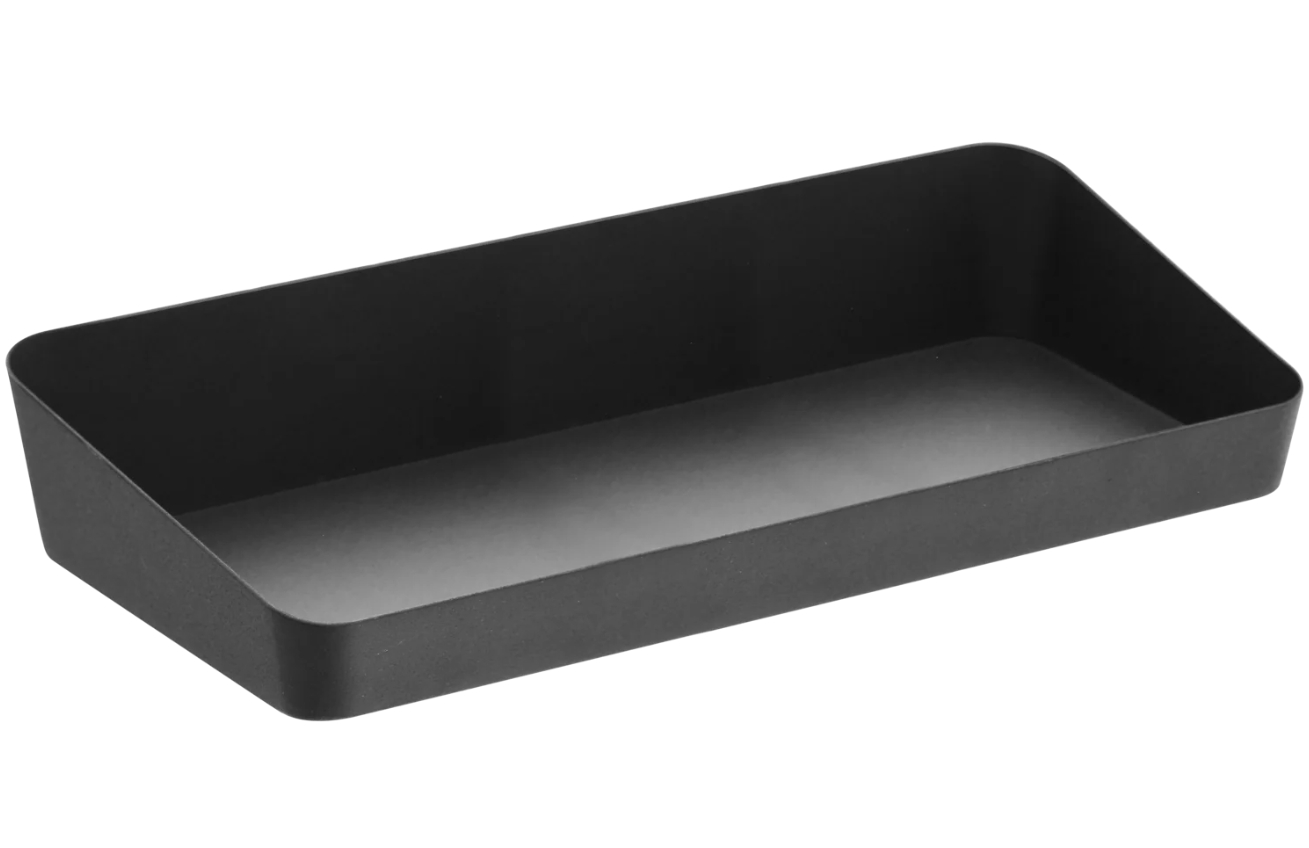 Černý kovový podnos Yamazaki Amenity 30 x 13,5 cm