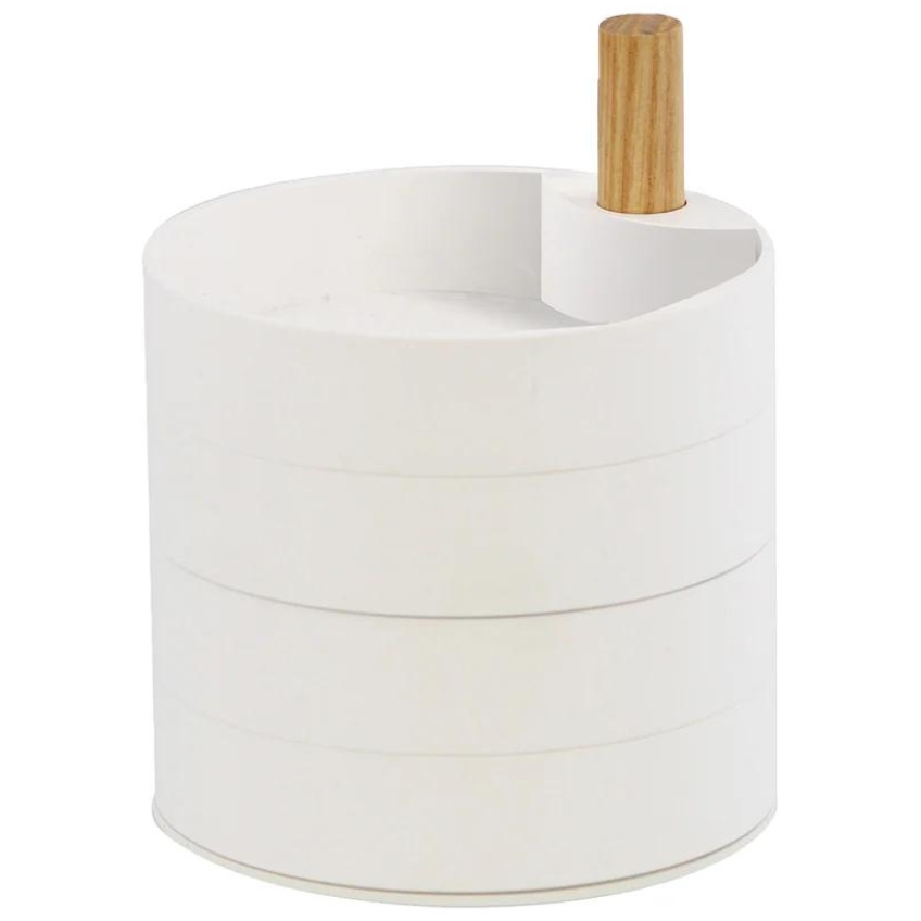 Bílý plastový organizér na šperky Yamazaki Tosca 12,2 cm