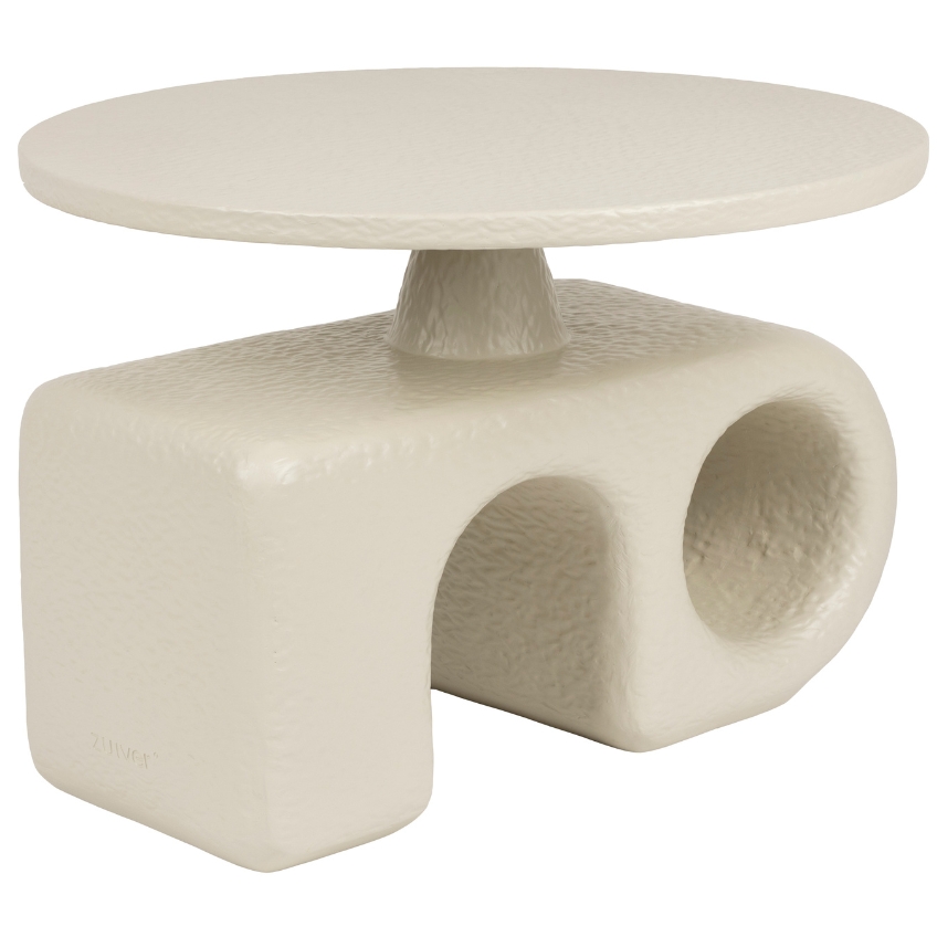 B&iacute;l&yacute; odkl&aacute;dac&iacute; stolek ZUIVER HERMIT 58 cm