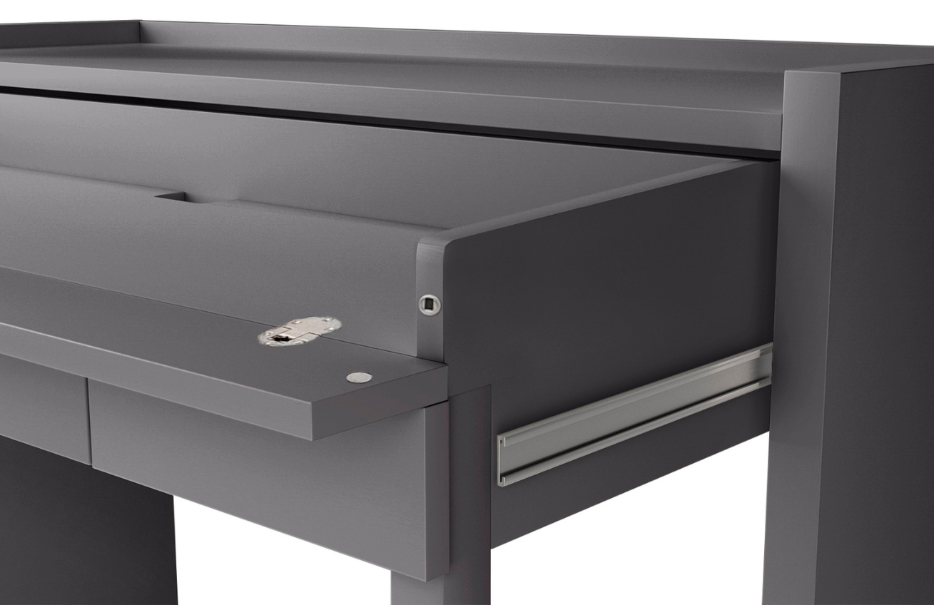 Šedý pracovní rozkládací stůl Woodman Console 110 x 36 cm