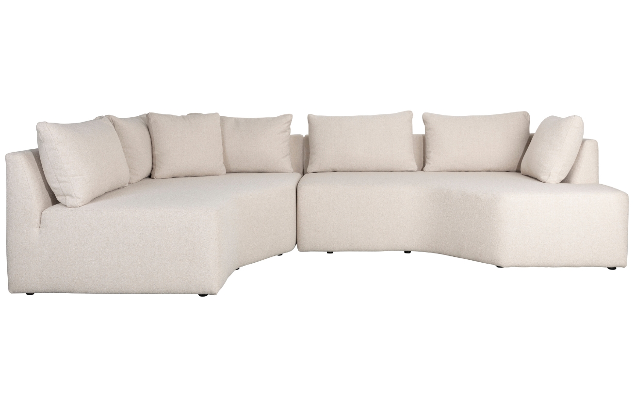 Světle béžová čalouněná rohová pohovka ZUIVER PROSPER 355 cm, levá