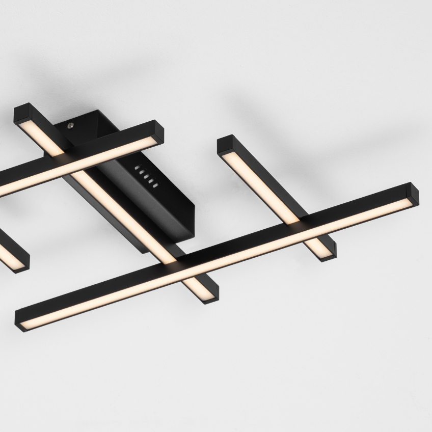 Čern&eacute; kovov&eacute; stropn&iacute; LED světlo Nova Luce Pace 58 cm