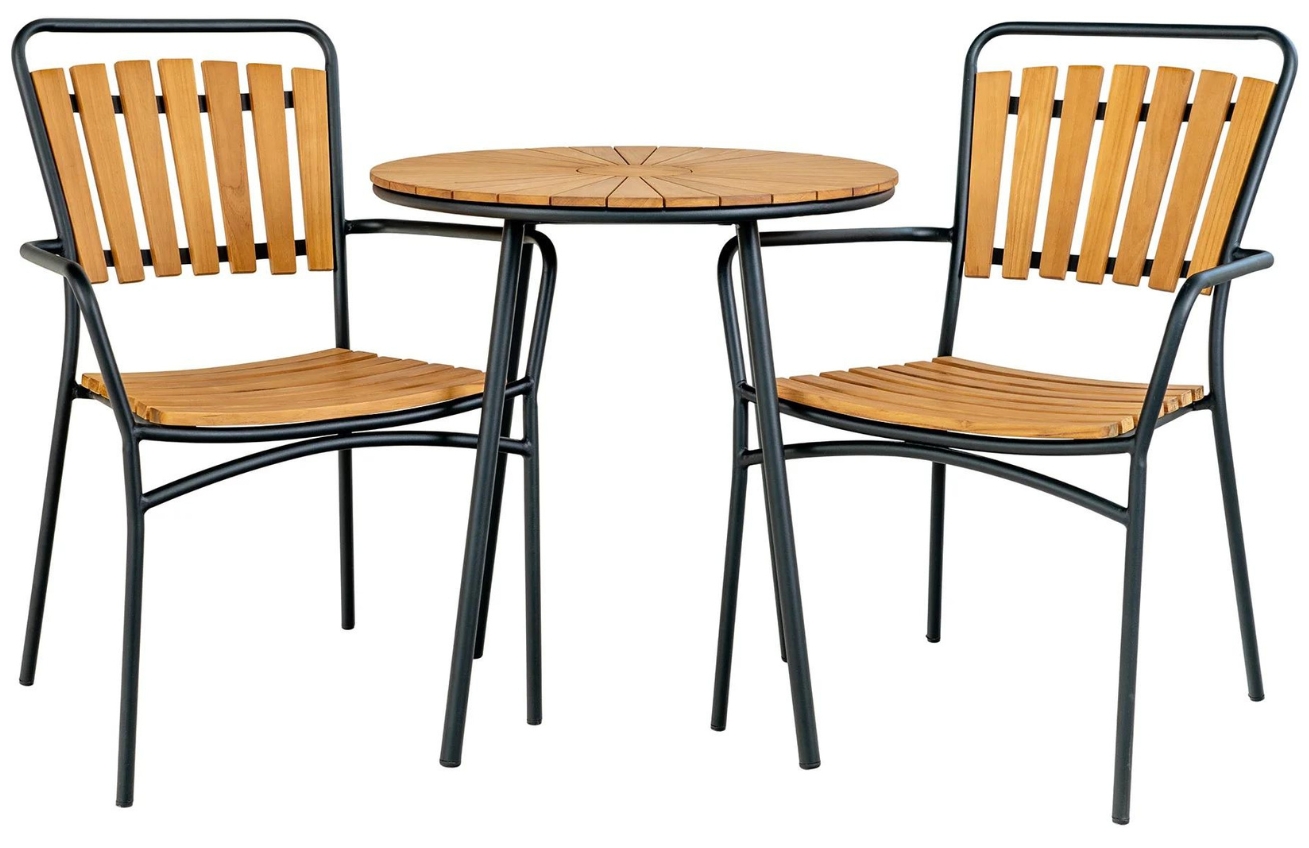 Nordic Living Teakový zahradní stůl Cleveland 70 cm