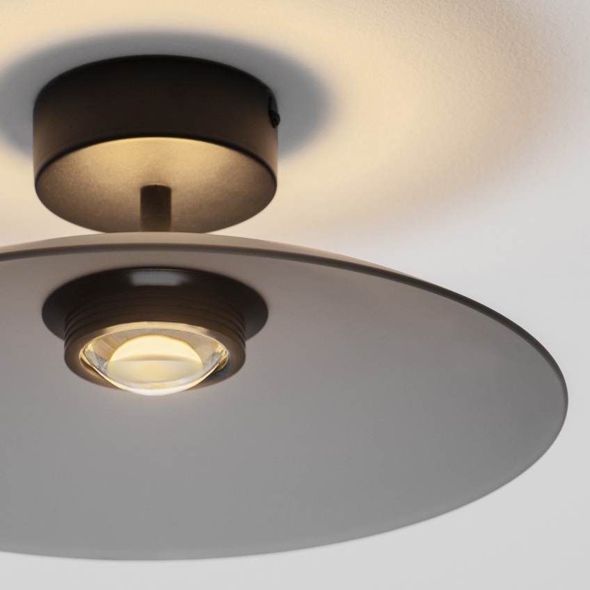 Kouřově šedé skleněné stropní LED světlo Nova Luce Polifemo 40 cm