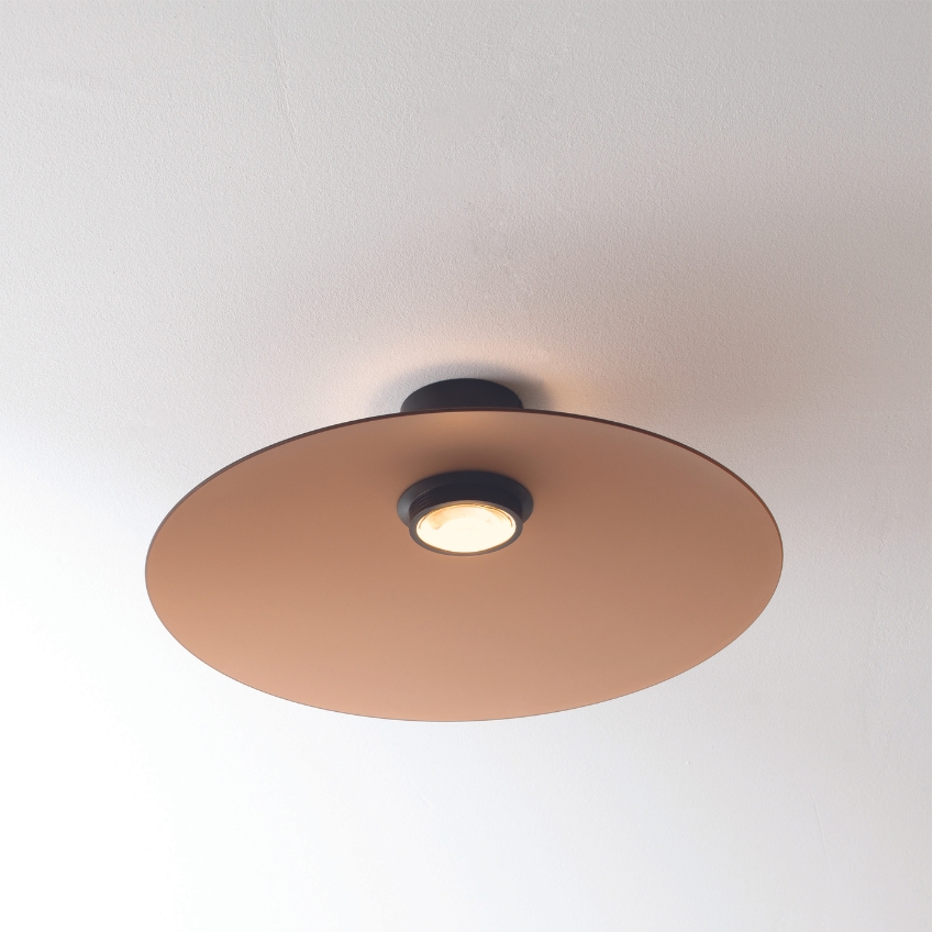Hnědé skleněné stropní LED světlo Nova Luce Polifemo 60 cm