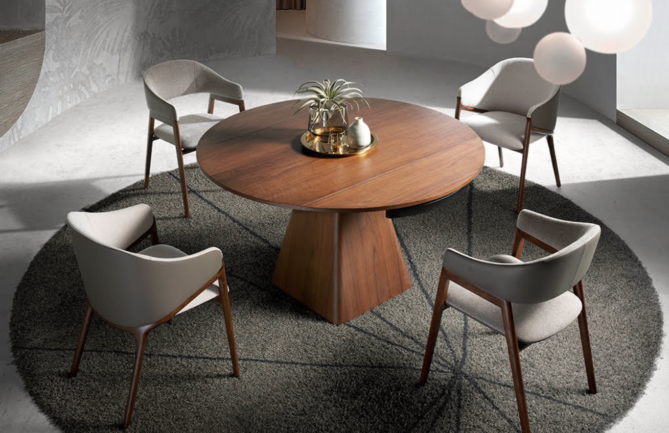 Ořechový rozkládací jídelní stůl Angel Cerdá No. 1081, 80/140 x 80 cm -fv-interier-25