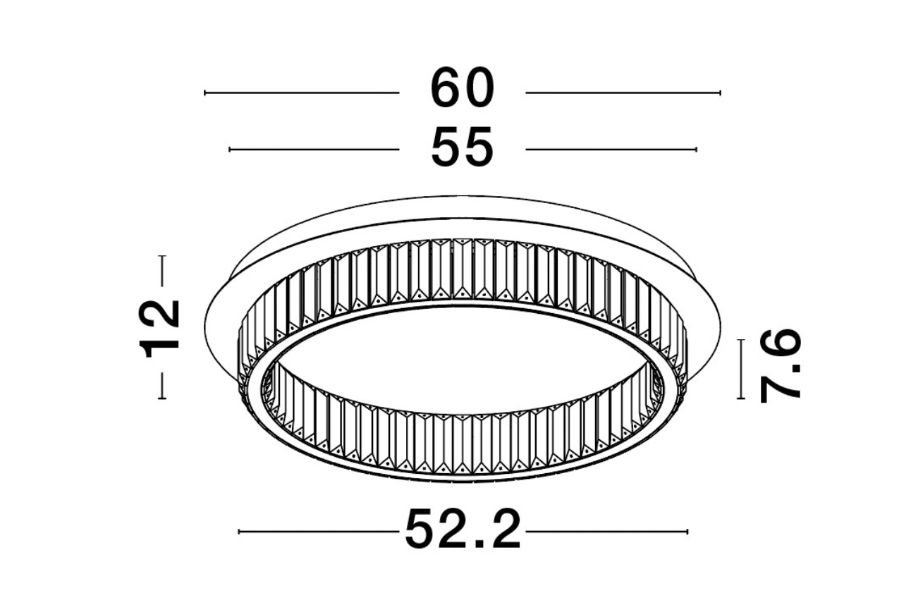 Zlaté stropní LED světlo Nova Luce Aurelia 60 cm