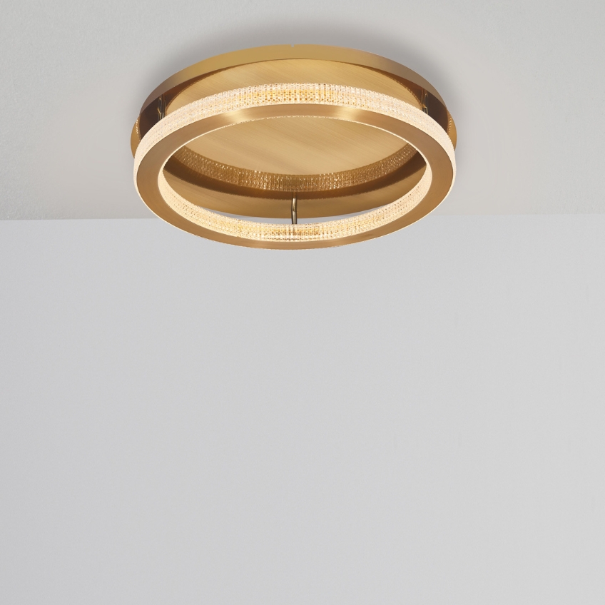 Mosazné kovové stropní LED světlo Nova Luce Fiore 40 cm