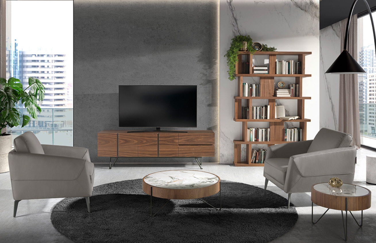 Ořechový konferenční stolek Angel Cerdá No. 2138, 81 cm -fv-interier-25