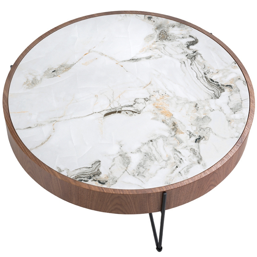 Ořechový konferenční stolek Angel Cerdá No. 2138, 81 cm